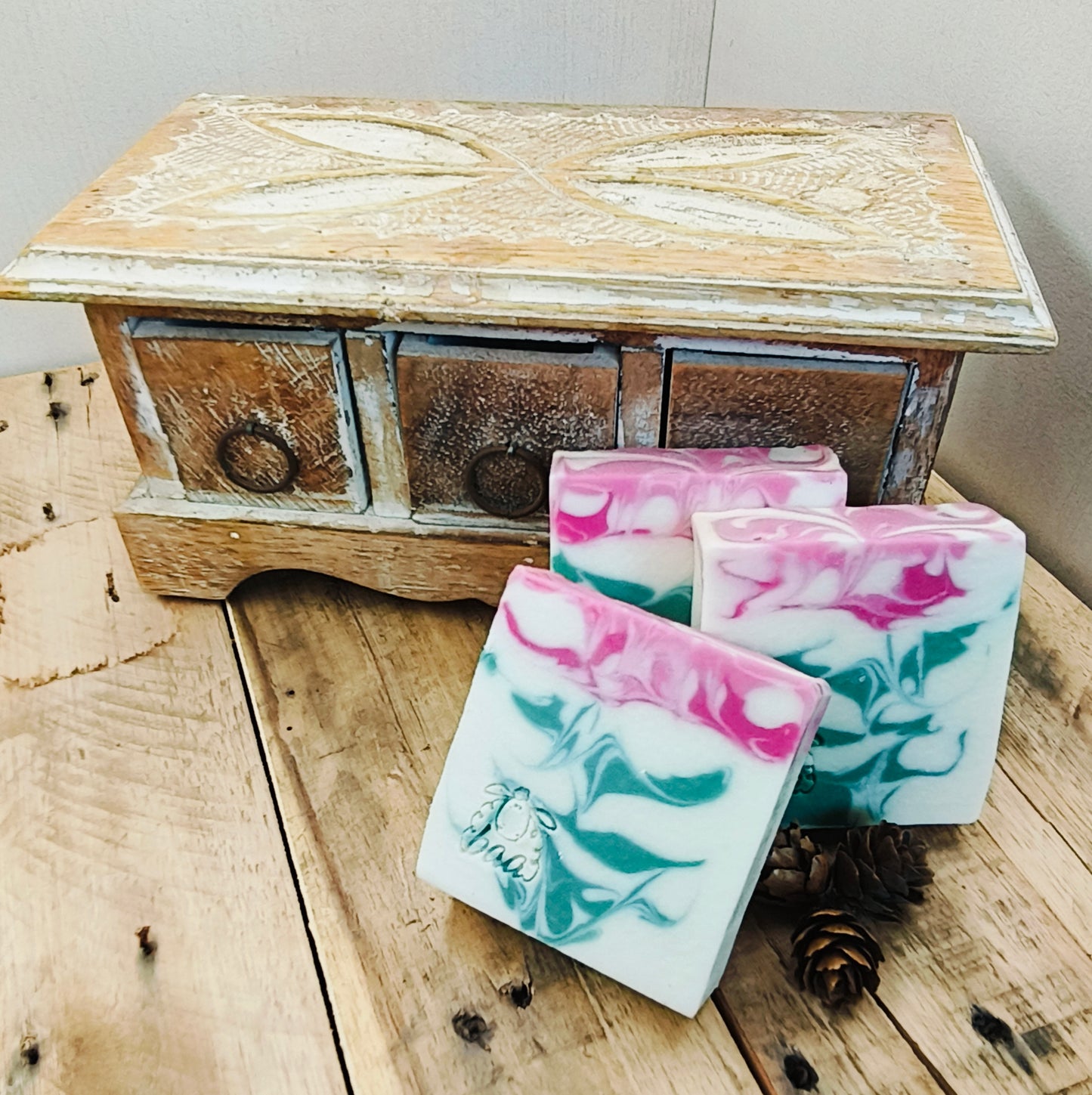 Pink Blossom Swirl Soap Baa