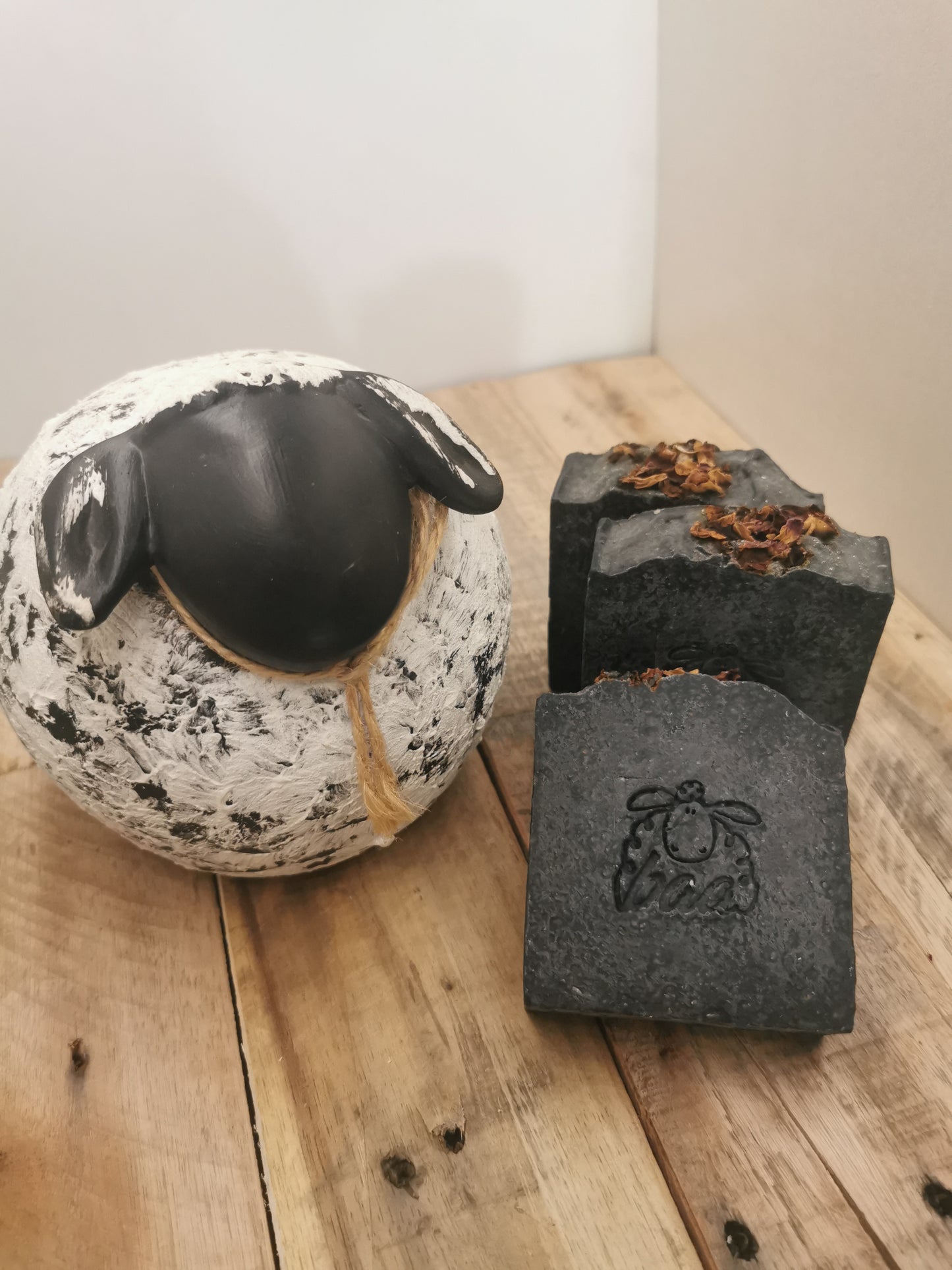 Charcoal, Rose & Peony Soap Baa